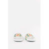 CASABLANCA WHITE EMBROIDERED TERRY SLIDES